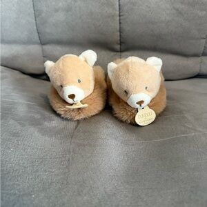 Brown Bear Plush Slippers
